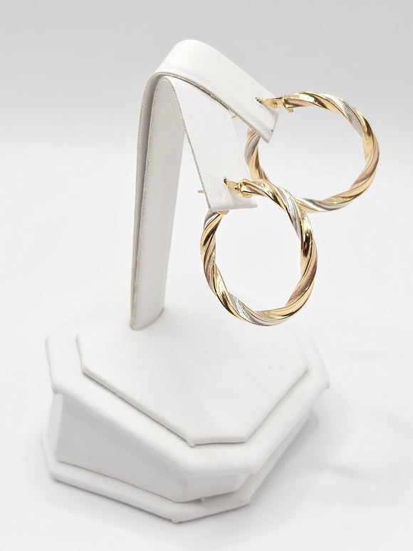 14K Gold Earrings - Huggie Hoops