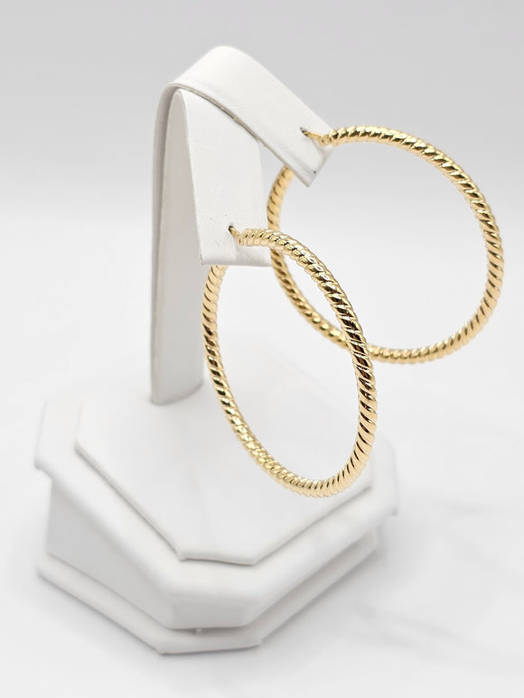 14K Gold Earrings - Huggie Hoops