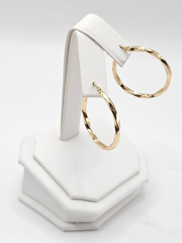 14K Gold Earrings - Huggie Hoops