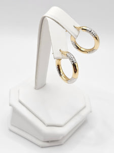 14K Gold Earrings - Huggie Hoops