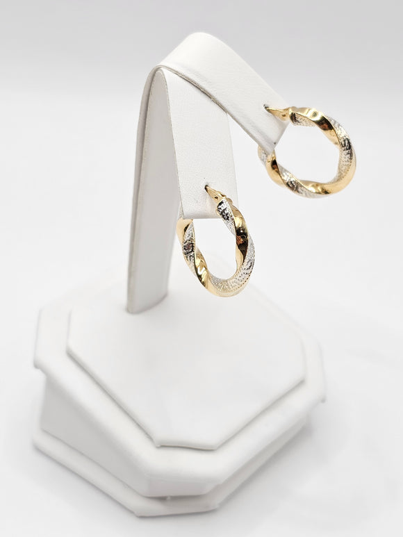 14K Gold Earrings - Huggie Hoops