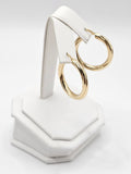 14K Gold Earrings - Huggie Hoops