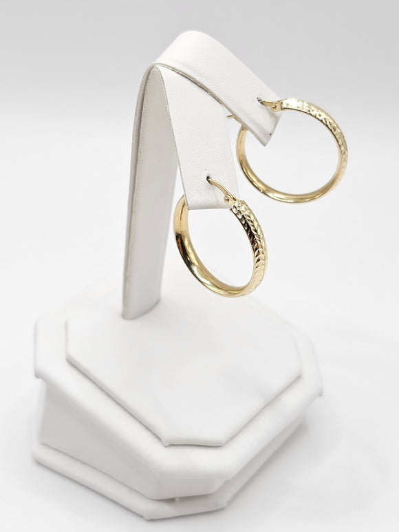 14K Gold Earrings - Huggie Hoops