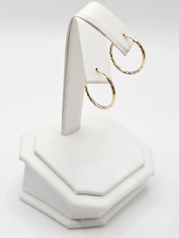 14K Gold Earrings - Huggie Hoops