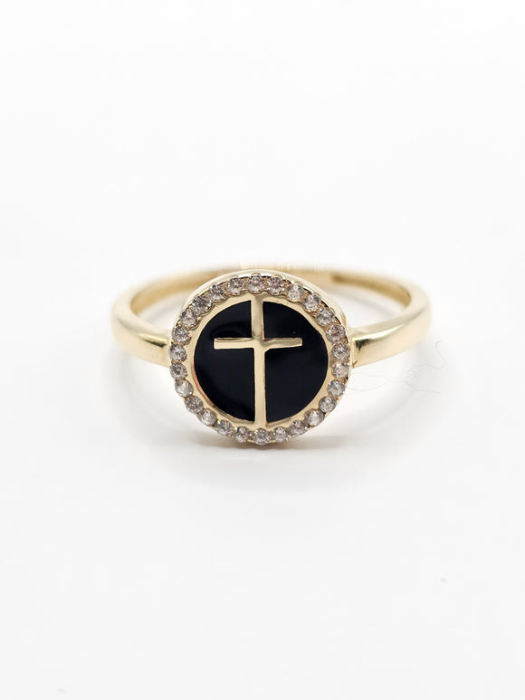 14K Gold Ring - Cross