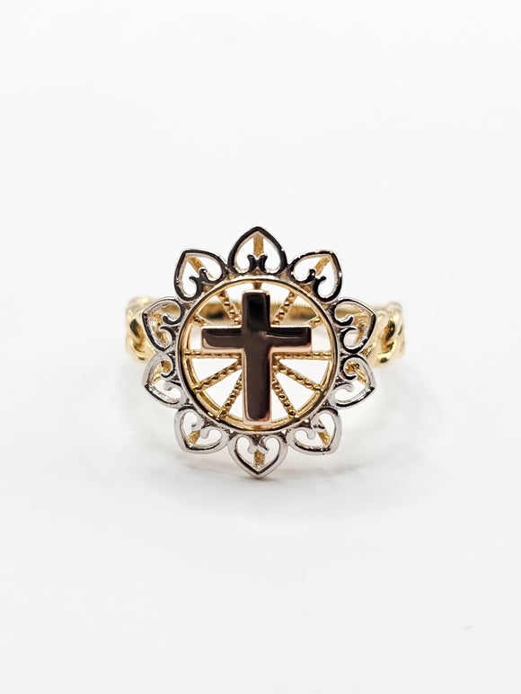 14K Gold Ring - Cross