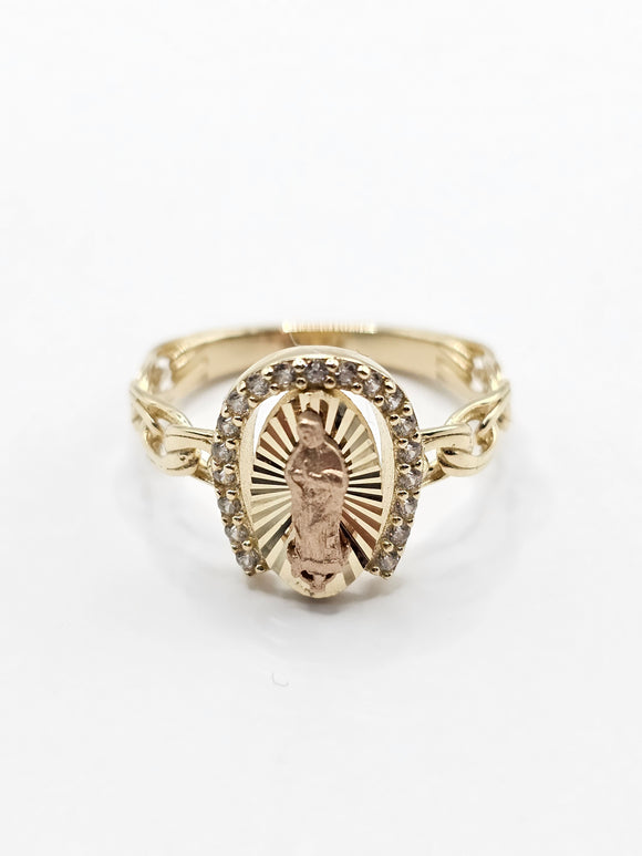 14K Gold Ring - Virgin Mary