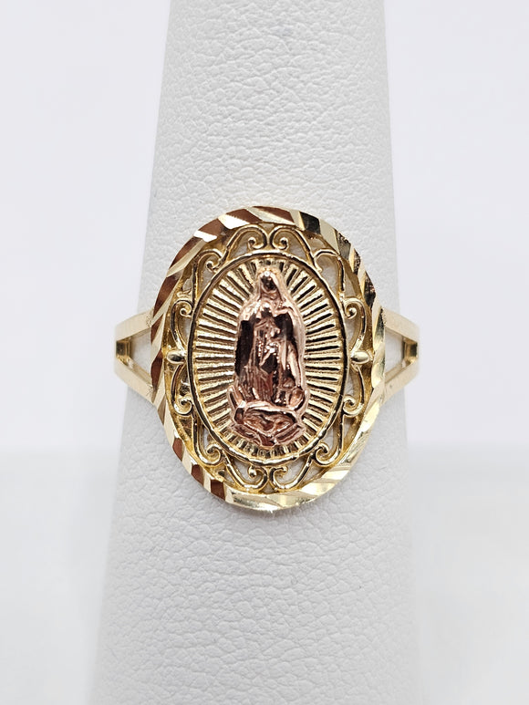 14K Gold Ring - Virgin Mary