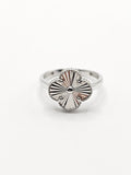 14K White Gold Ring - Clover