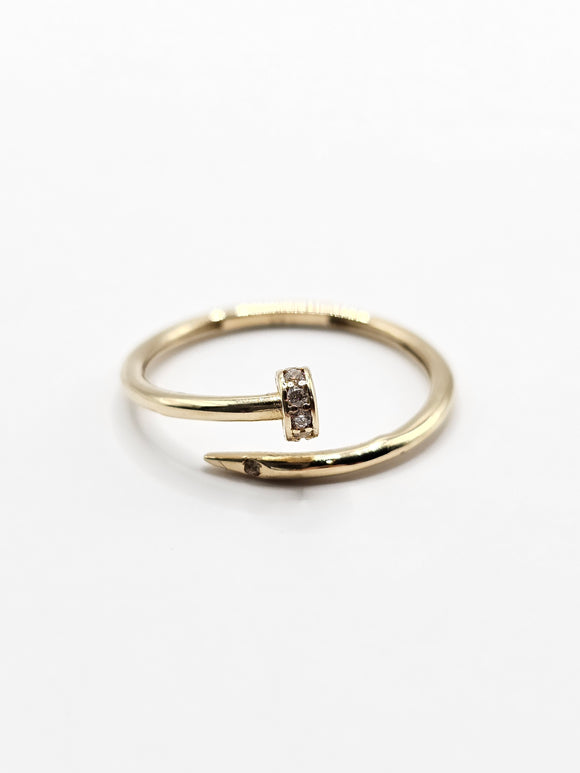 14K Gold Ring - Nail