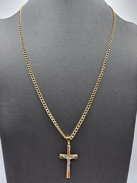 14k Gold Chain w/pendant - Jesus on Cross