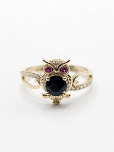 14K Gold Ring - Owl