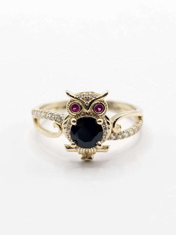 14K Gold Ring - Owl