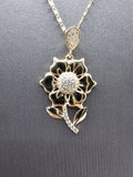 14k Gold Chain w/pendant - Flower