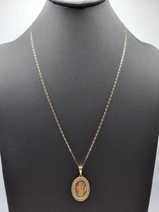 14k Gold Chain w/pendant - San Judas