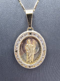 14k Gold Chain w/pendant - San Judas