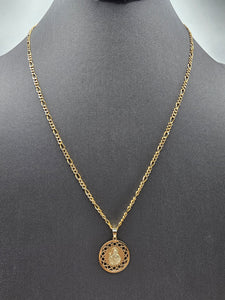 14k Gold Chain w/pendant - San Judas