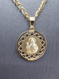 14k Gold Chain w/pendant - San Judas