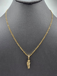 14k Gold Chain w/pendant - San Judas