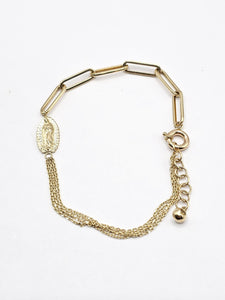 14k Gold Bracelet - Virgin Mary