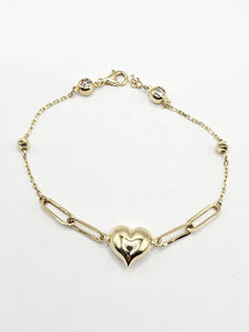 14k Gold Bracelet - Heart