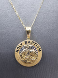 14k Gold Chain w/Pendant - Holy Baptism