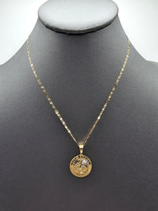 14k Gold Chain w/Pendant - Holy Baptism