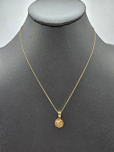 14k Gold Chain w/Pendant - Baptism