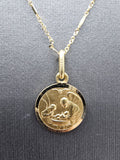 14k Gold Chain w/Pendant - Baptism