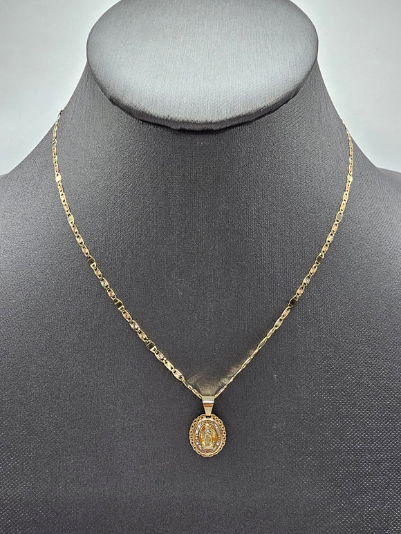 14k Gold Chain w/Pendant - Virgin Mary