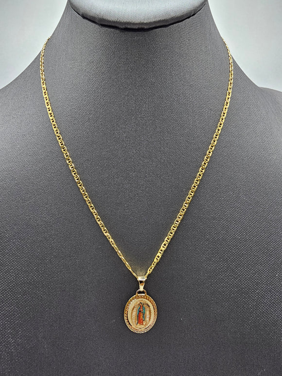 14k Gold Chain w/Pendant - Virgin Mary