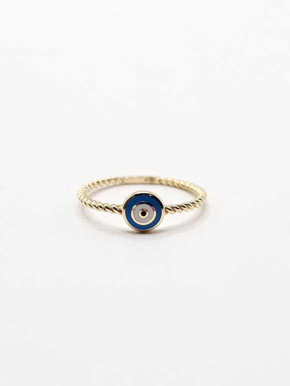 14K Gold Ring - Evil Eye