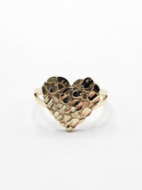 14K Gold Ring - Heart Nugget