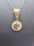 14k Gold Chain w/Pendant - Nugget