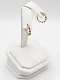 14K Gold Earrings - Huggie Hoops (Evil Eyes)