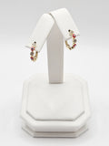 14K Gold Earrings - Huggie Hoops (Evil Eyes)