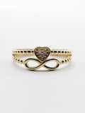 14K Gold Ring - Heart w/Infinity