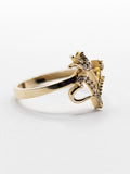 14K Gold Ring - Tulip w/Heart