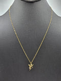 14k Gold Rope Chain w/Pendant - Angel
