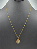 14k Gold Rope Chain w/Pendant - Holy Communion