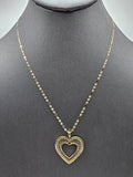 14k Gold Chain Valentino w/Pendant - Heart