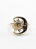 14K Gold Ring - Sun & Moon