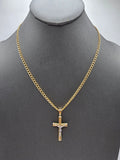 14k Gold Chain w/Pendant - Jesus on Cross
