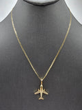 14k Gold Chain w/Pendant - Airplane