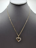 14k Gold Chain w/Pendant - Heart