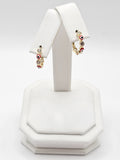 14K Gold Earrings - Red Evil Eyes