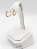 14K Gold Earrings - Red Evil Eyes