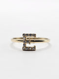 14K Gold Ring - Initial Letter "E"