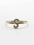 14K Gold Ring - Initial Letter "S"