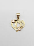14k Gold Pendant - Initial Letter "D"